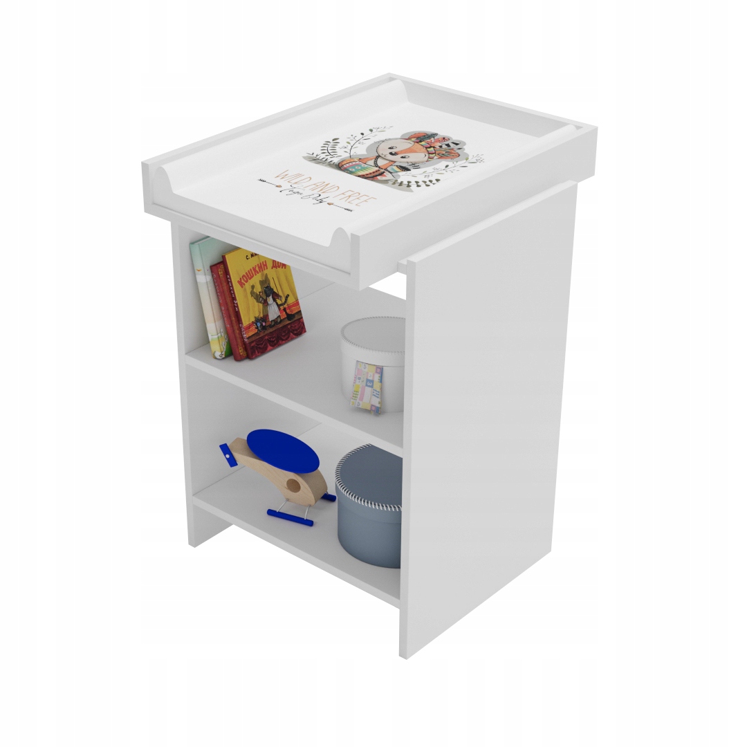 Komoda pod přebalovací pult pro děti, bílá a bílá, komplet