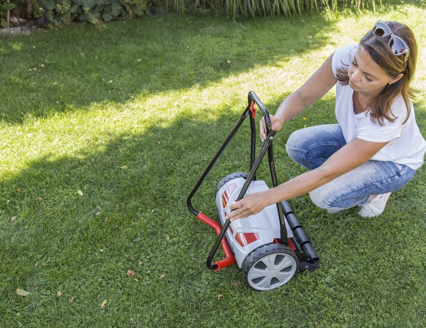 Kosiarka BĘBNOWA Ręczna do trawy AL-KO 38 cm 5 hartowanych noży 14 - 35 mm Waga 7.7 kg