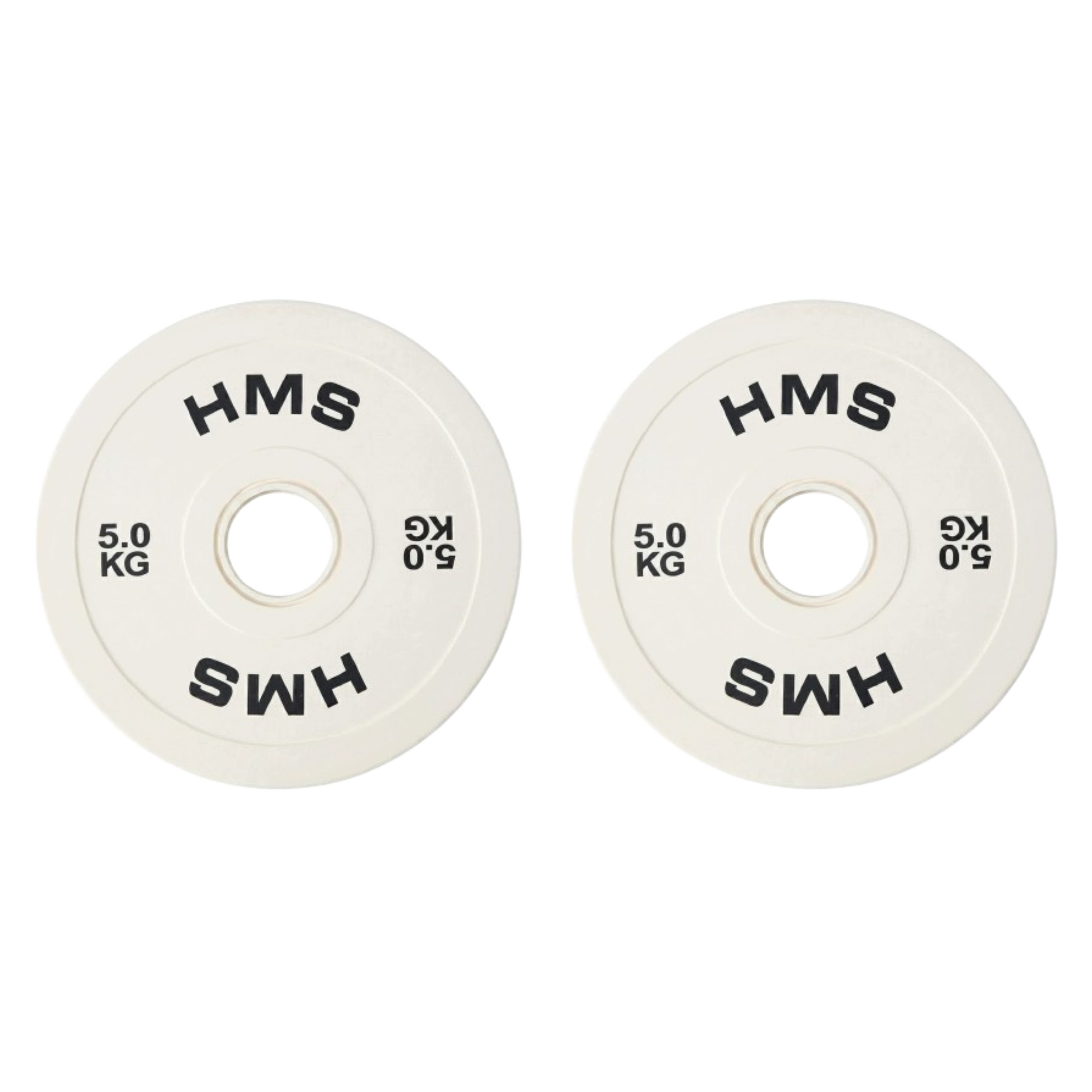 Talíře pro olympijský hmatník 2x5 kg, zlomkové zatížení, guma Hms