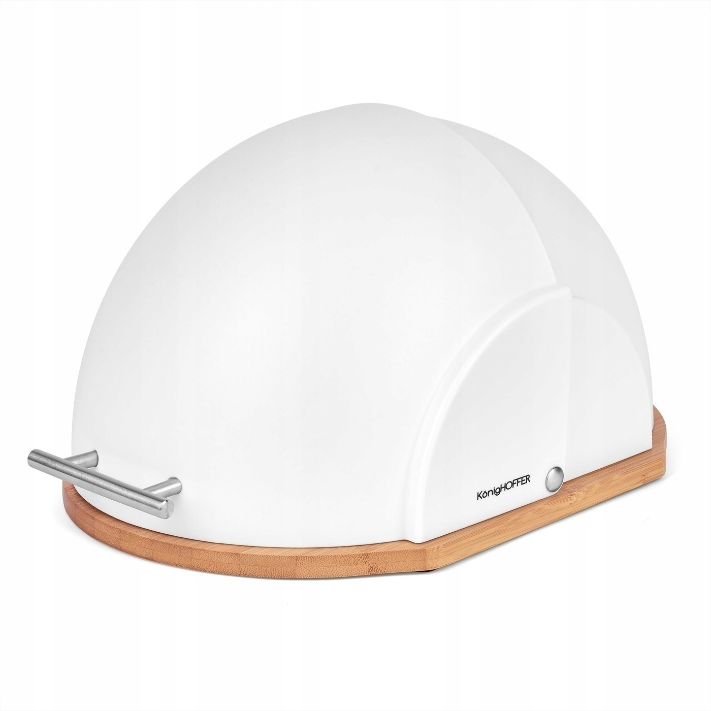 Praktyczny BIAŁY CHLEBAK pojemnik na chleb +DESKA do krojenia 2w1 GALAXY Kształt owalny