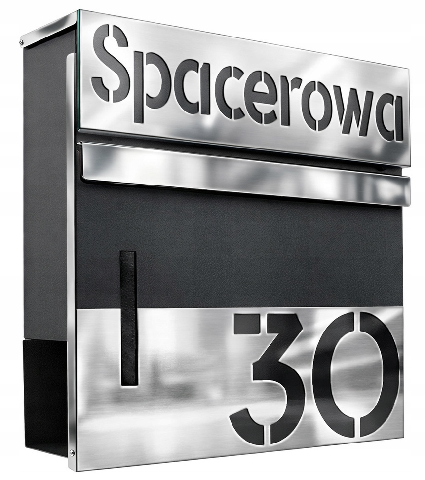 Poštovní schránka vhazovačka nerezová ocel 37x37x10,5 adresa číslo domu Cnc