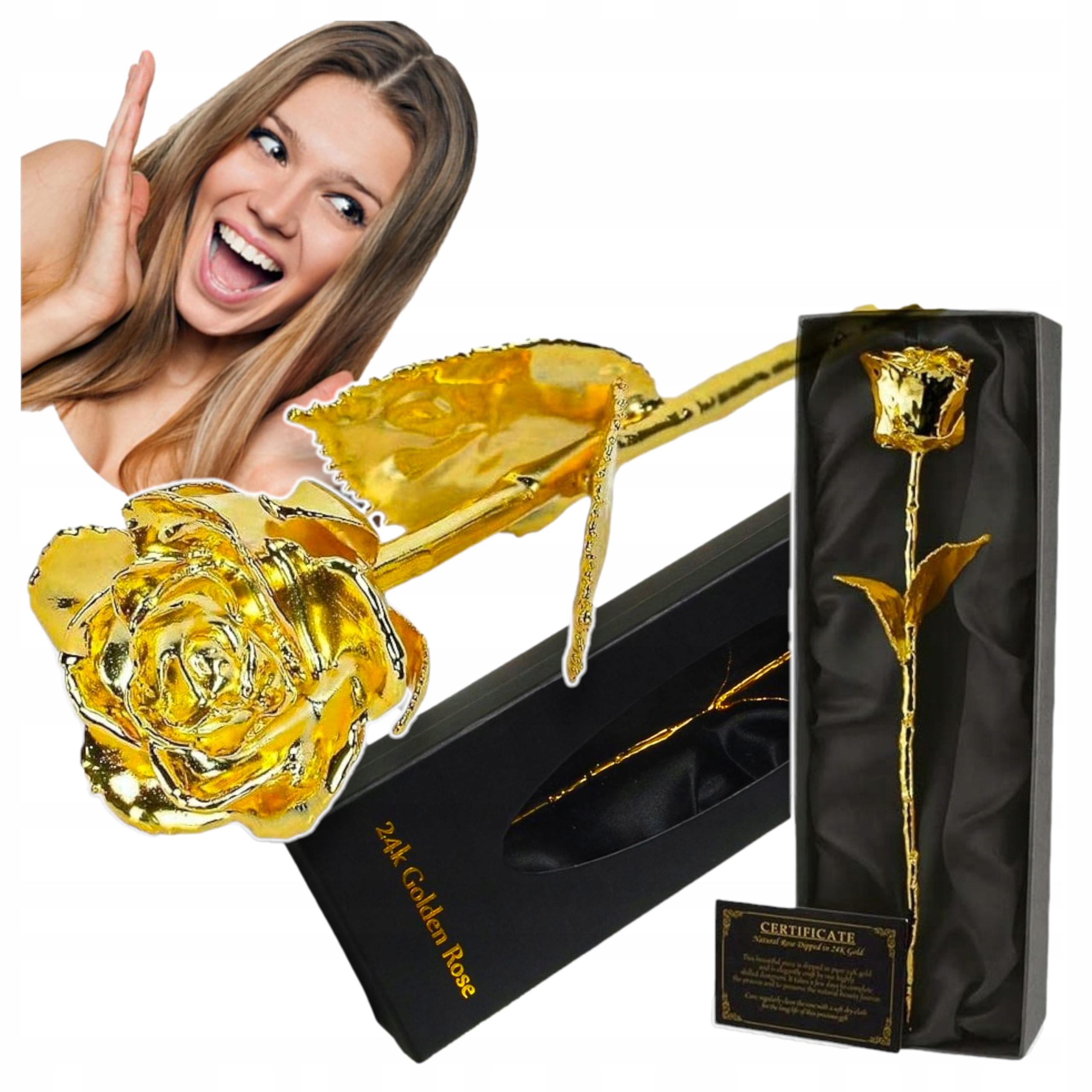 Zlatá Ruža Večná 4-karátové zlato darček na Deň sv. Valentína Pre Dievča