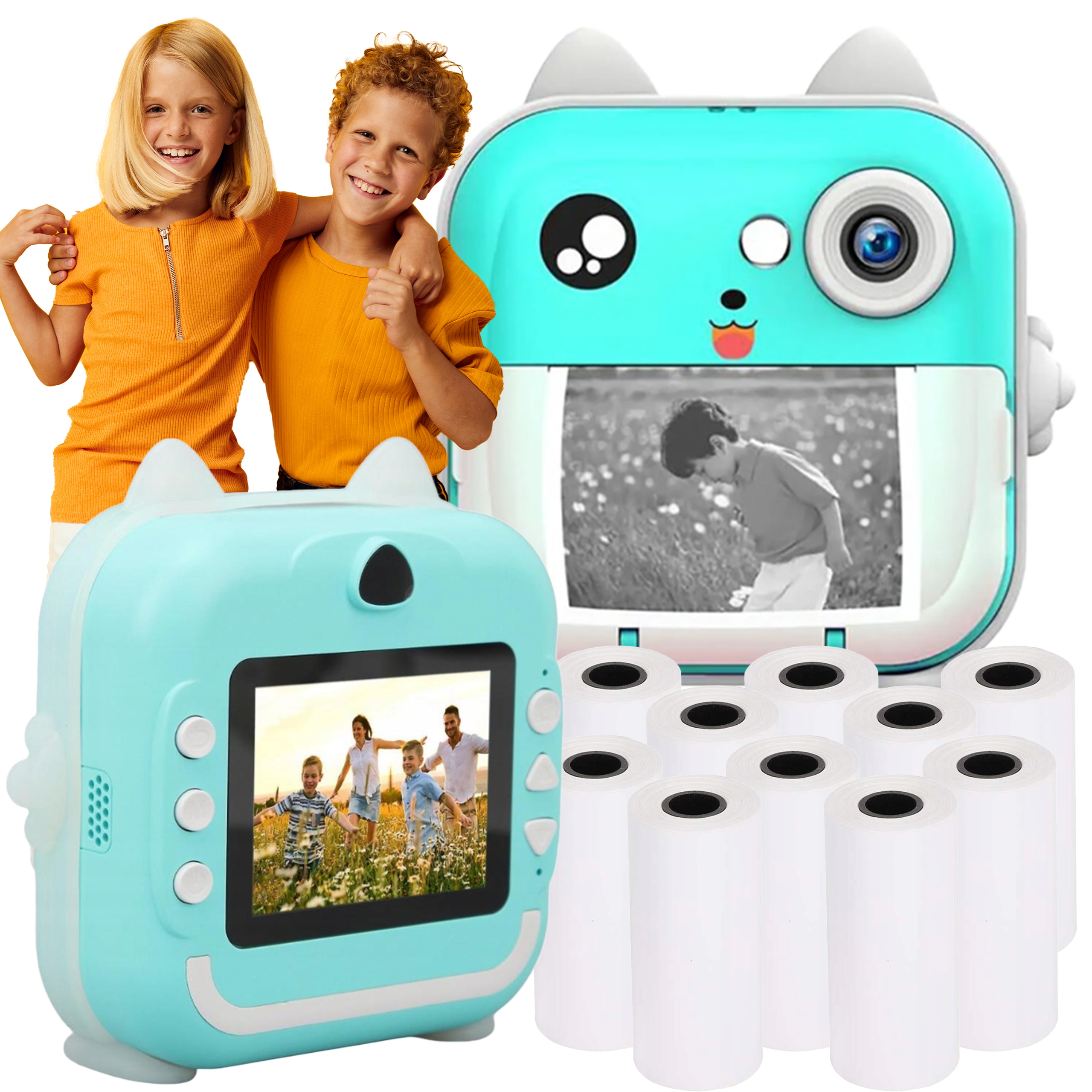 Termotiskárna mini instantní fotoaparát pro děti 11 rolí