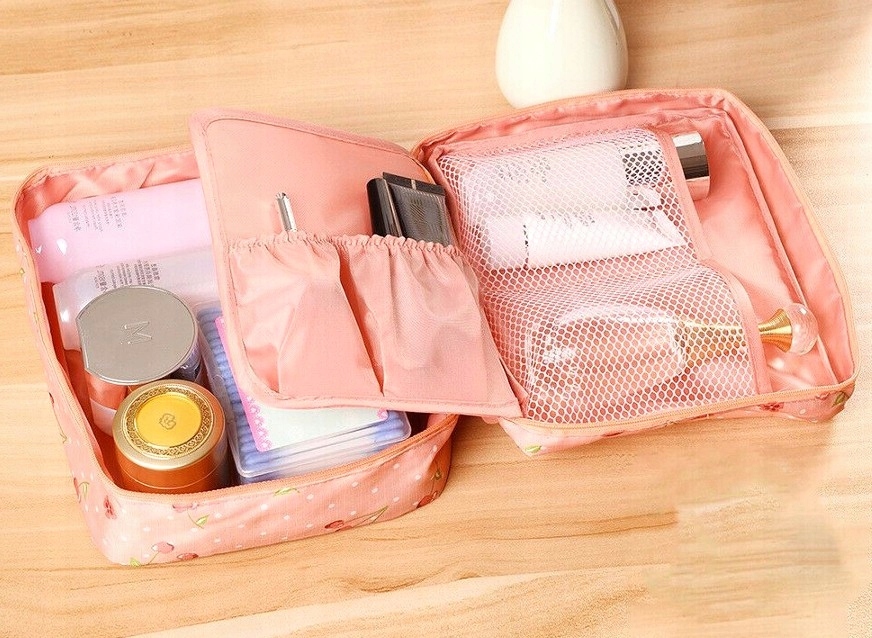 Kuferek kosmetyczka wodoodporna torebka organizer Kolor niebieski