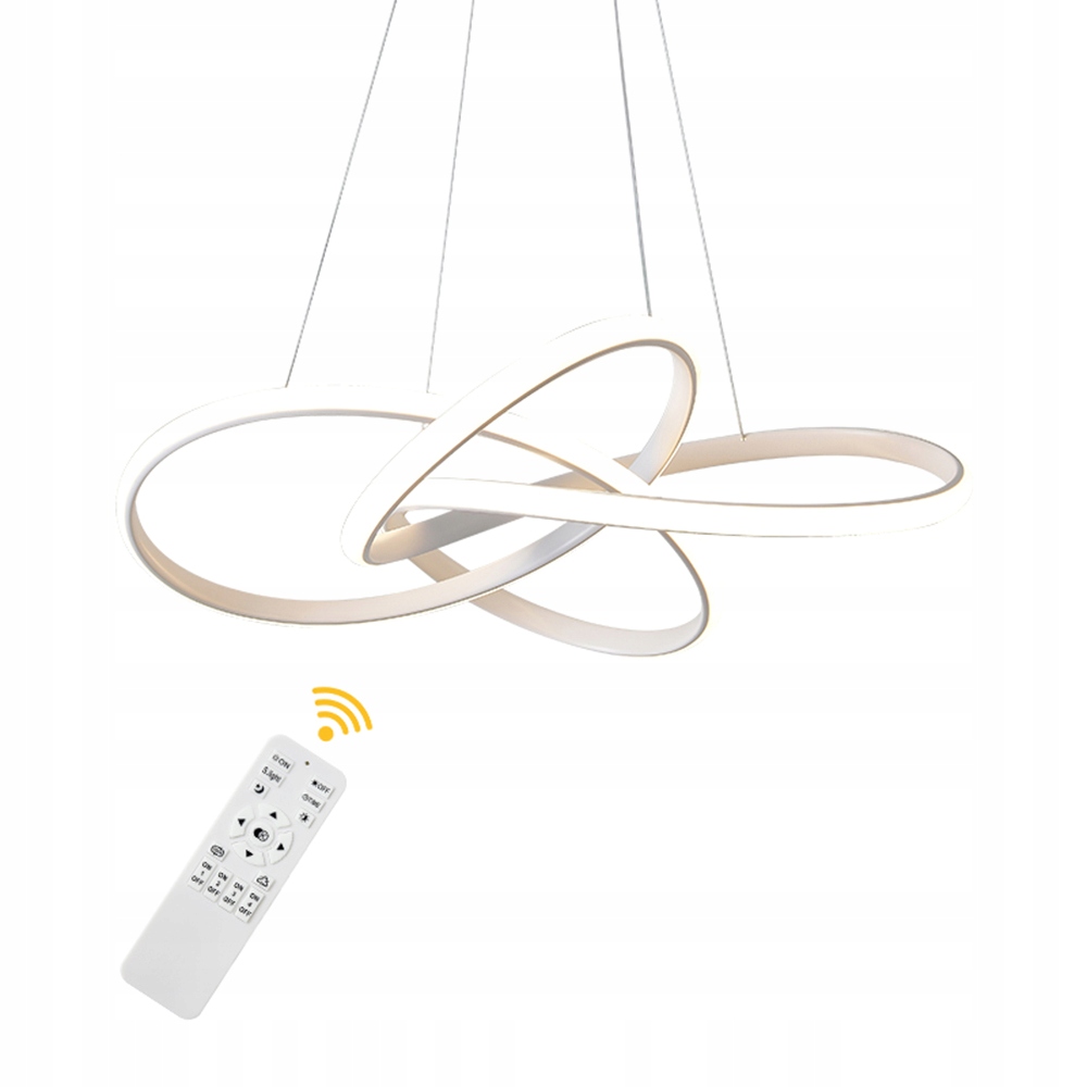 Lampa Wisząca Ściemniana Led 56W nowoczesna biała