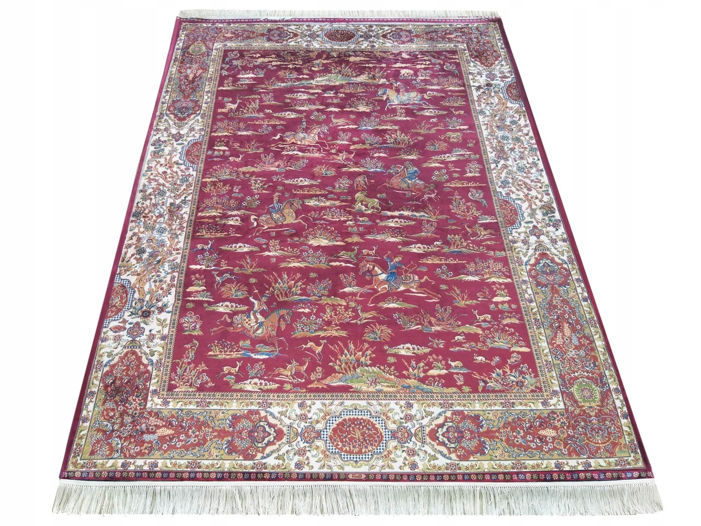 Dywan czerwony z kolekcji Qum Silk o wymiarach 200 x 300 cm