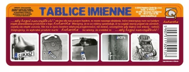 JUDYTA mini Tablica Rejestracyjna Imienna metal Numer katalogowy producenta tir 50x12