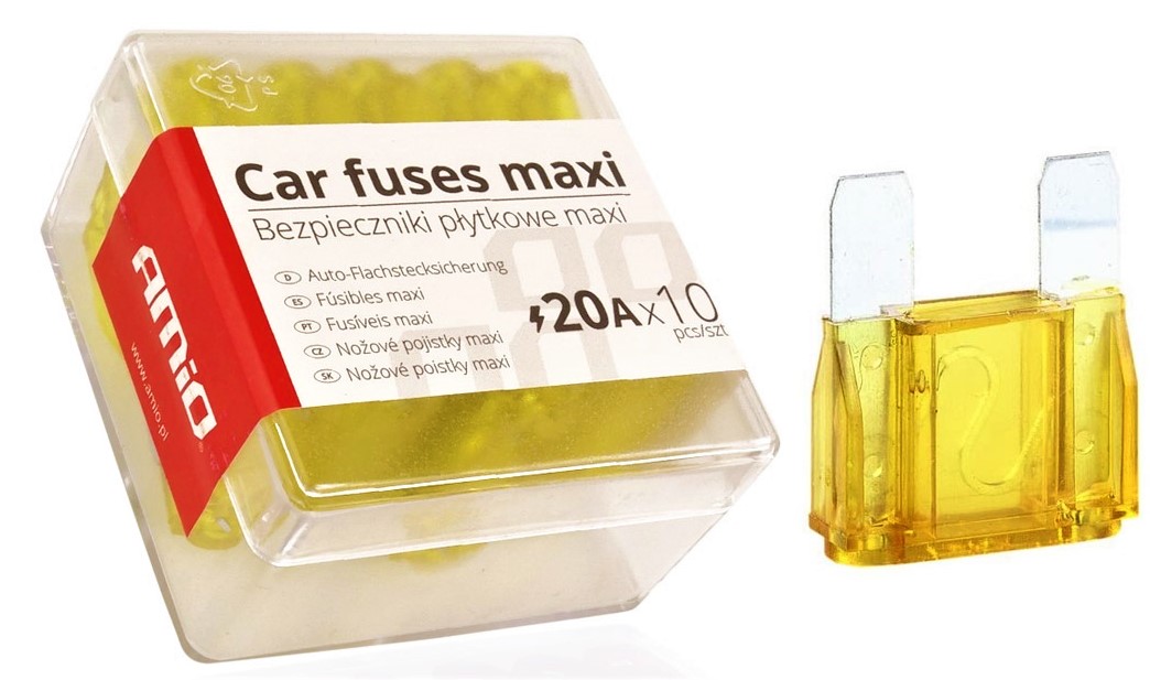 

Bezpieczniki Samochodowe Maxi 20A 10SZT