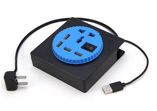 WIELOFUNKCYJNA MULTISTACJA ŁADUJĄCA GNIAZDKA 4xUSB Złącza USB