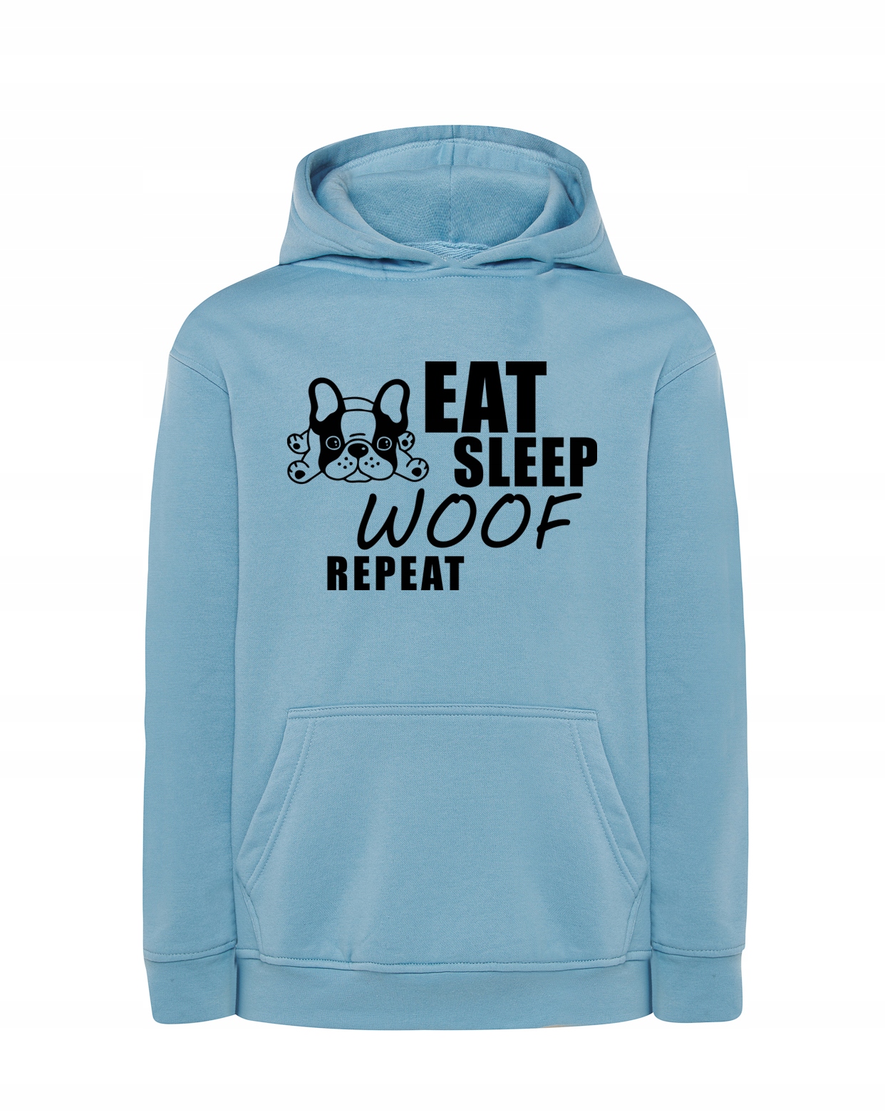 

Bluza męska Eat Sleep Woof, na prezent, błękit L