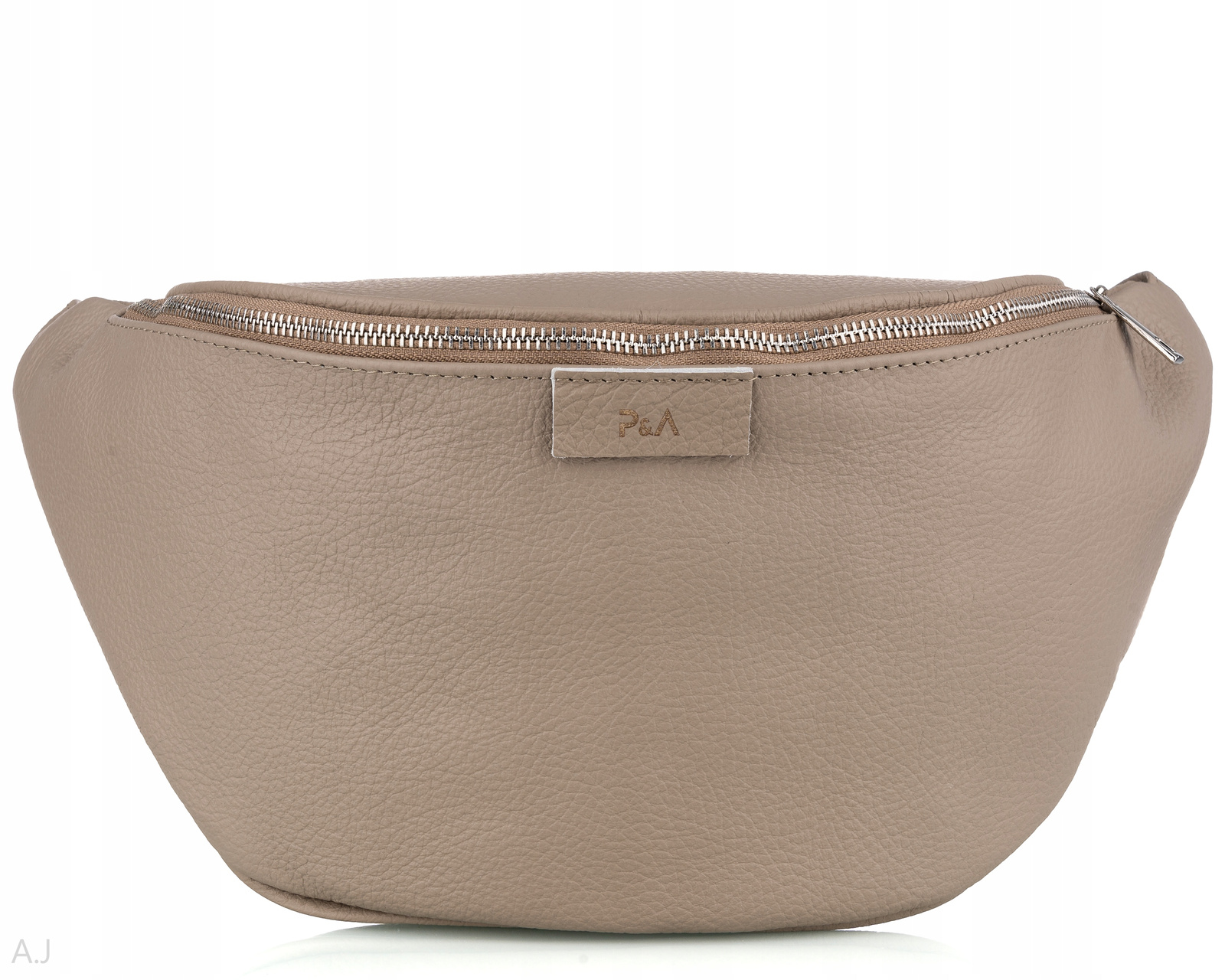 Dámská kožená ledvinka velká crossbody kabelka z kůže na boky prostorná