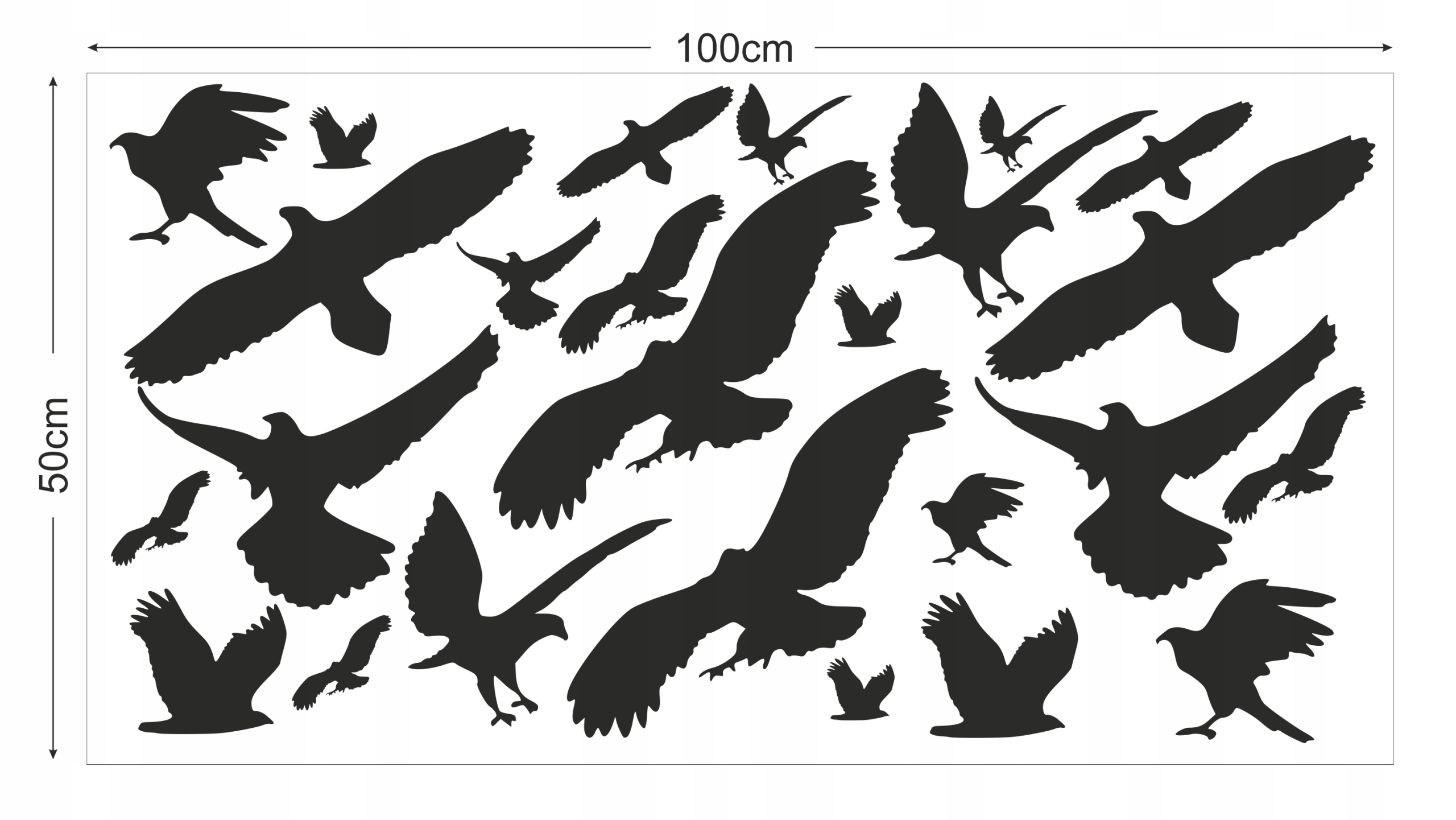 

Naklejka na szybę odstraszająca ptaki 100x50cm