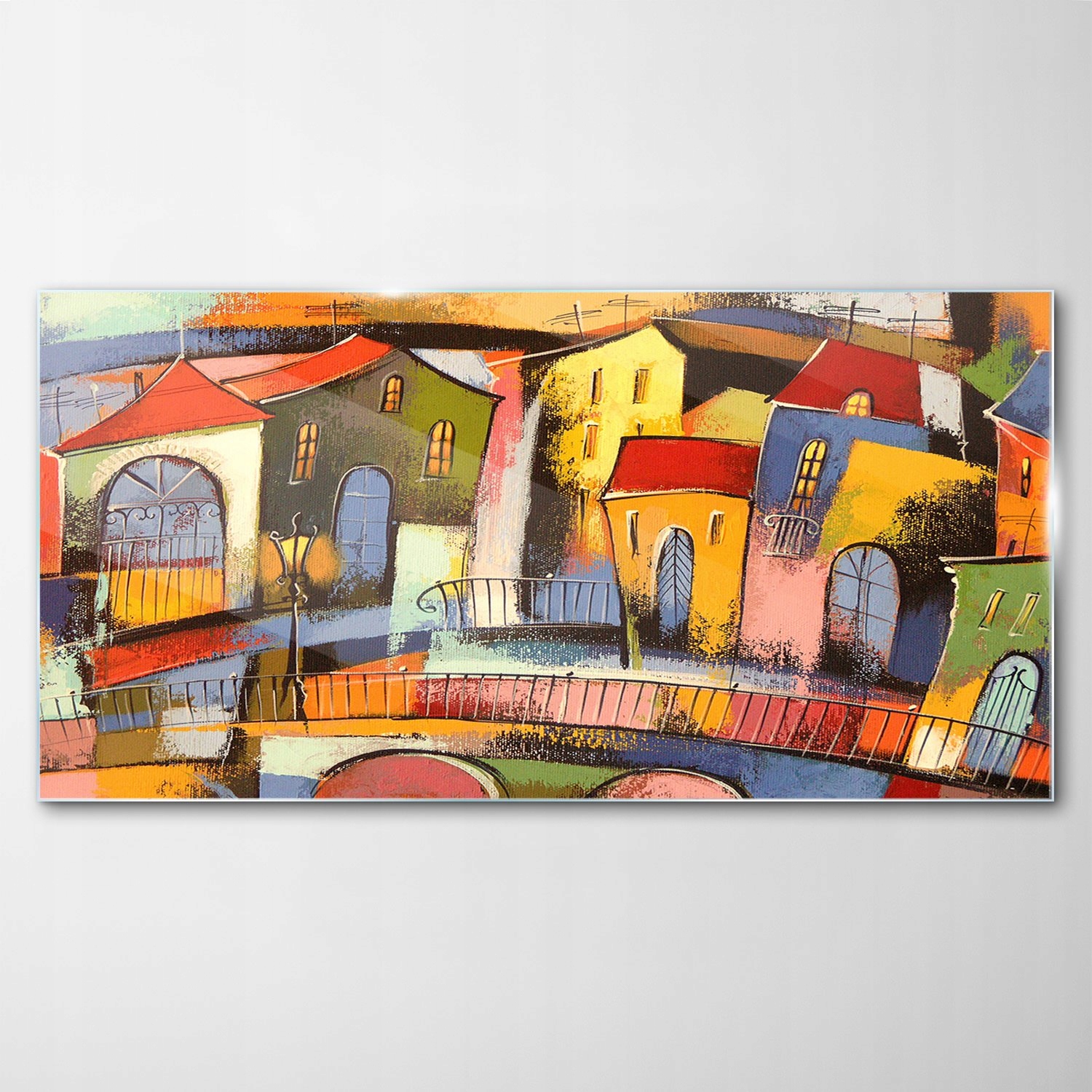 

Obraz na Szkle Dekor Abstrakcja Art Miasto 120x60