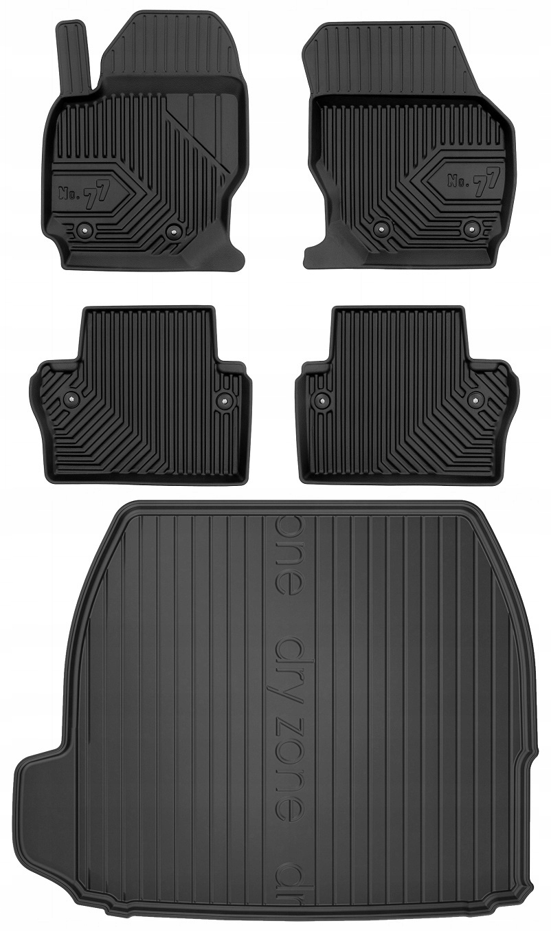Set 77 Gumové rohože a rohože Volvo S80 2 2006-2016