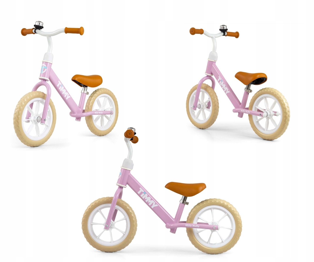 Milly Mally Rowerek Biegowy Timmy Pink 2-5 lat dla przedszkolaka