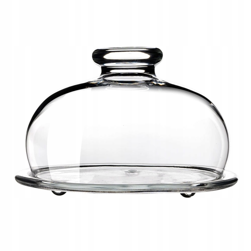 

Pojemnik na ser szklany z kloszem talerz z kloszem