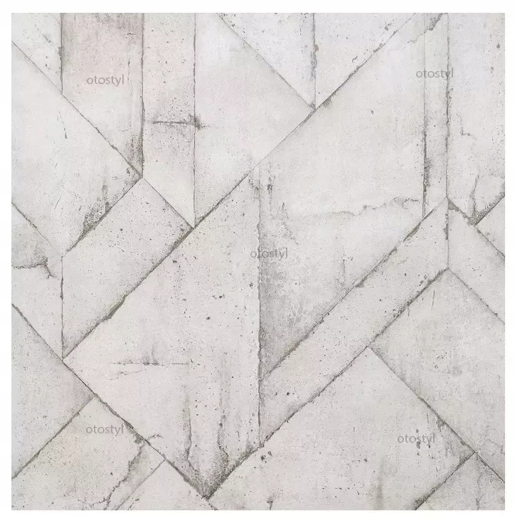 

Tapeta 3D na ścianę szary beton bryły loft
