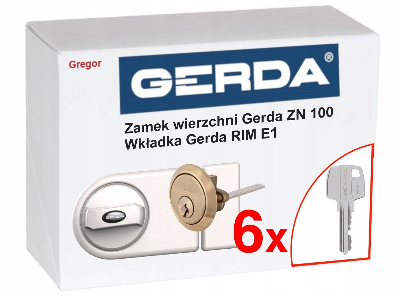 

Zamek nawierzchniowy Gerda Zn 100 biały 6 kluczy