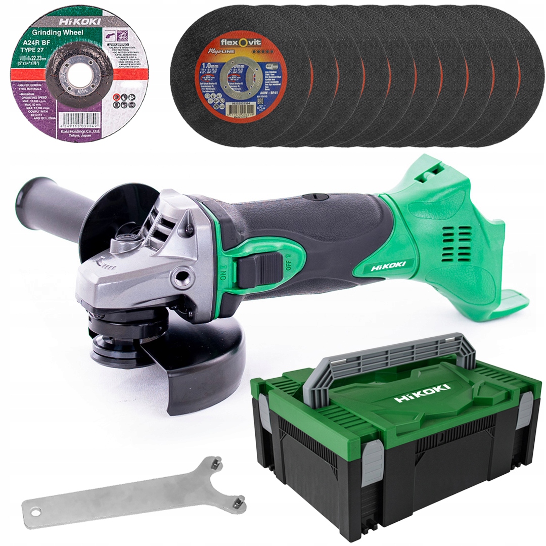 Bruska 115 mm 18V HiKOKI kufr Hsc G18DSL2 W2Z tělo 10 kotoučů