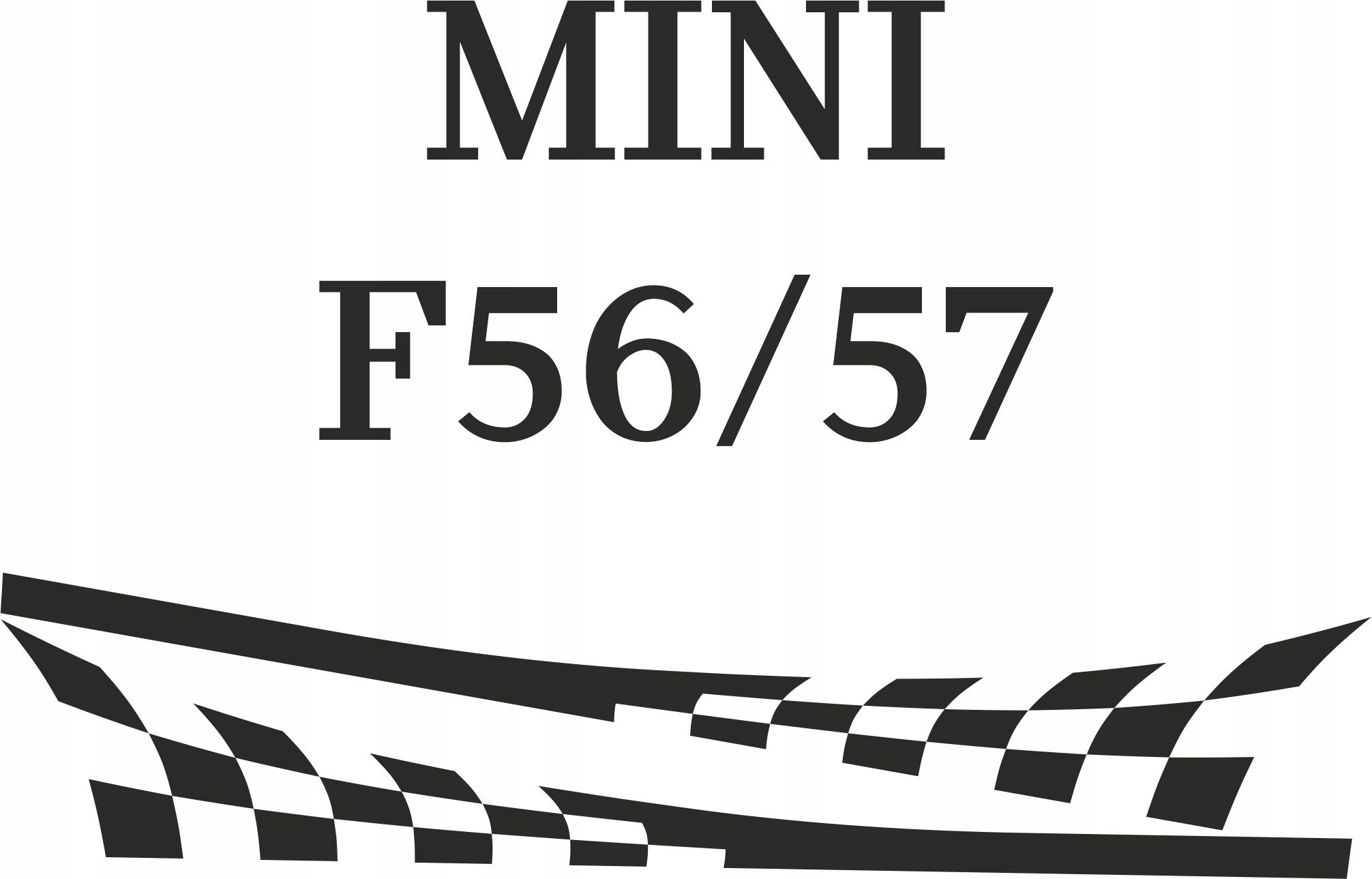 

Naklejki Mini F55 F56 F57 Pasy boczne szachownica