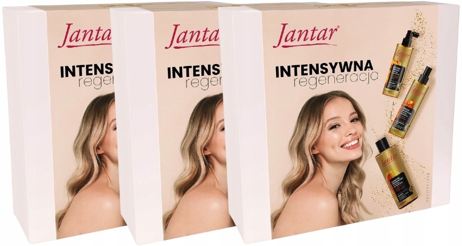 3 x Jantar Zestaw Regeneracja Włosów, Farmona