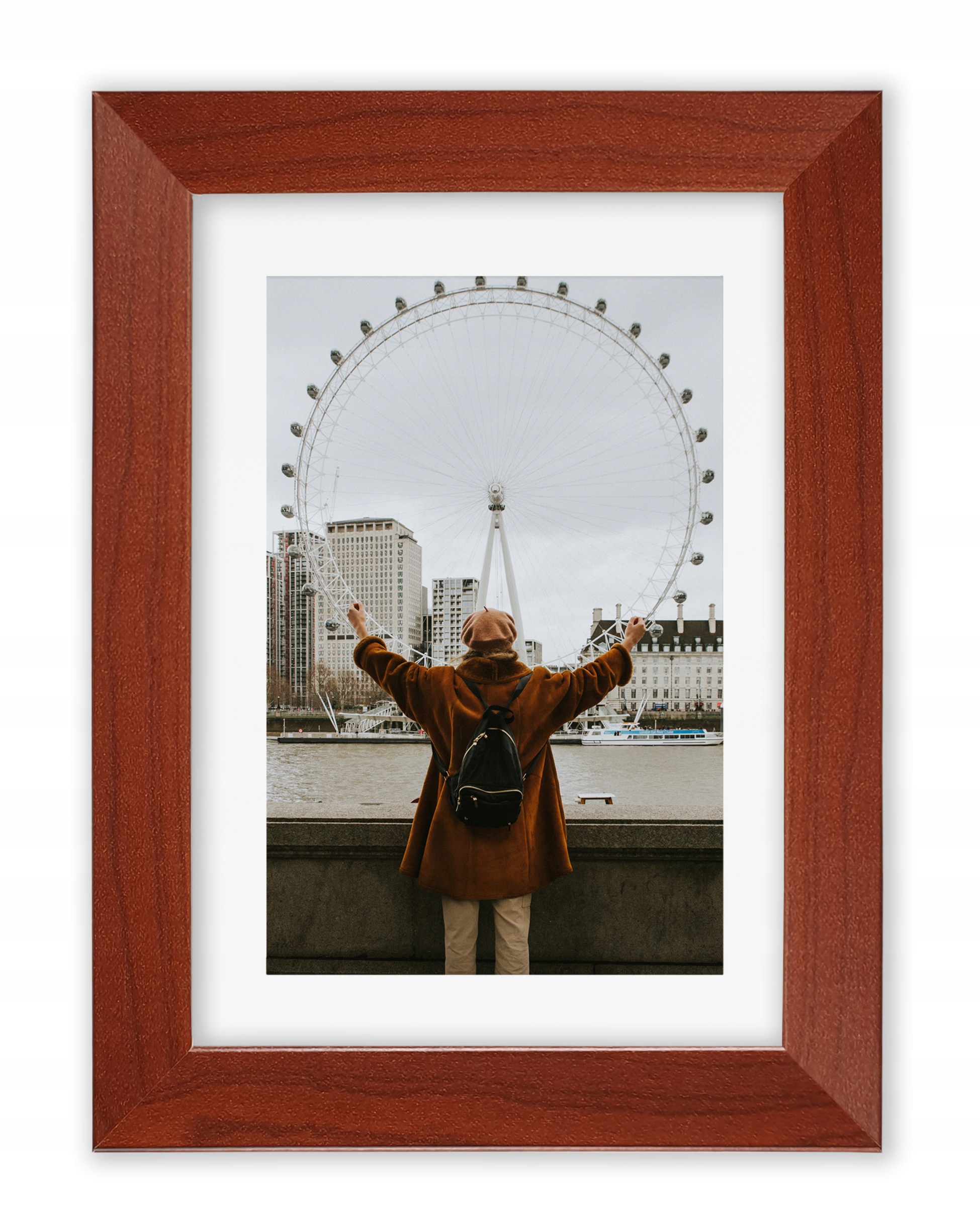 Ramka 13x18 passe-partout 10x15 Italia brąz