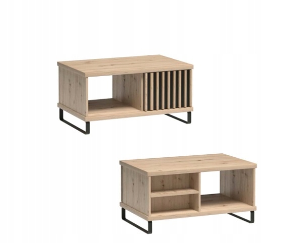 

C8 Ława stolik z lamelami dąb artisan na profilu