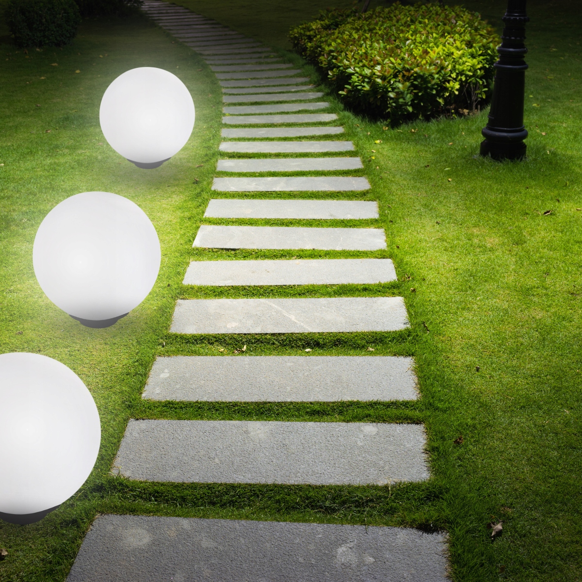 LAMPA LED ZEWNĘTRZNA OGRODOWA *KULA SOLARNA* WBIJANA DO ZIEMI 65 CM Marka inna