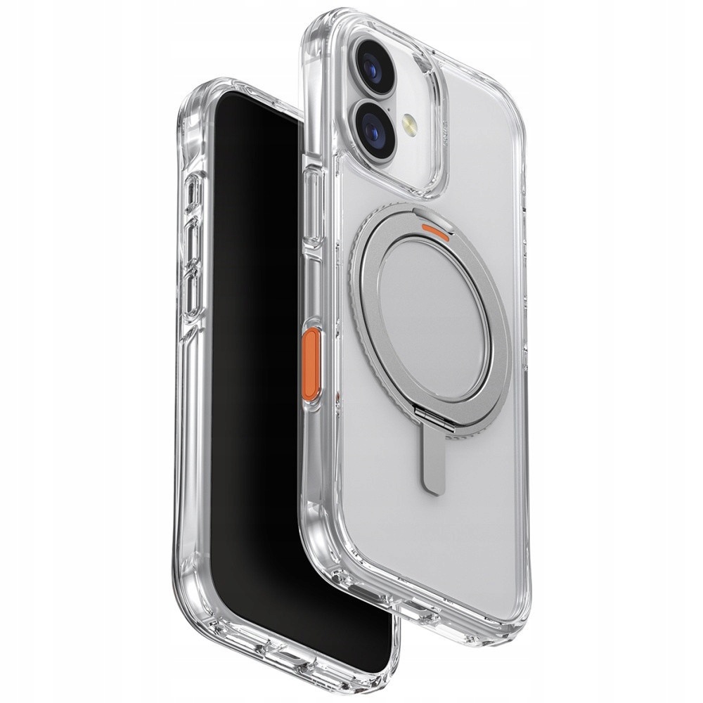 Pouzdro Uniq Swivix pro iPhone 17 360 Rotating Kickstand, průhledné