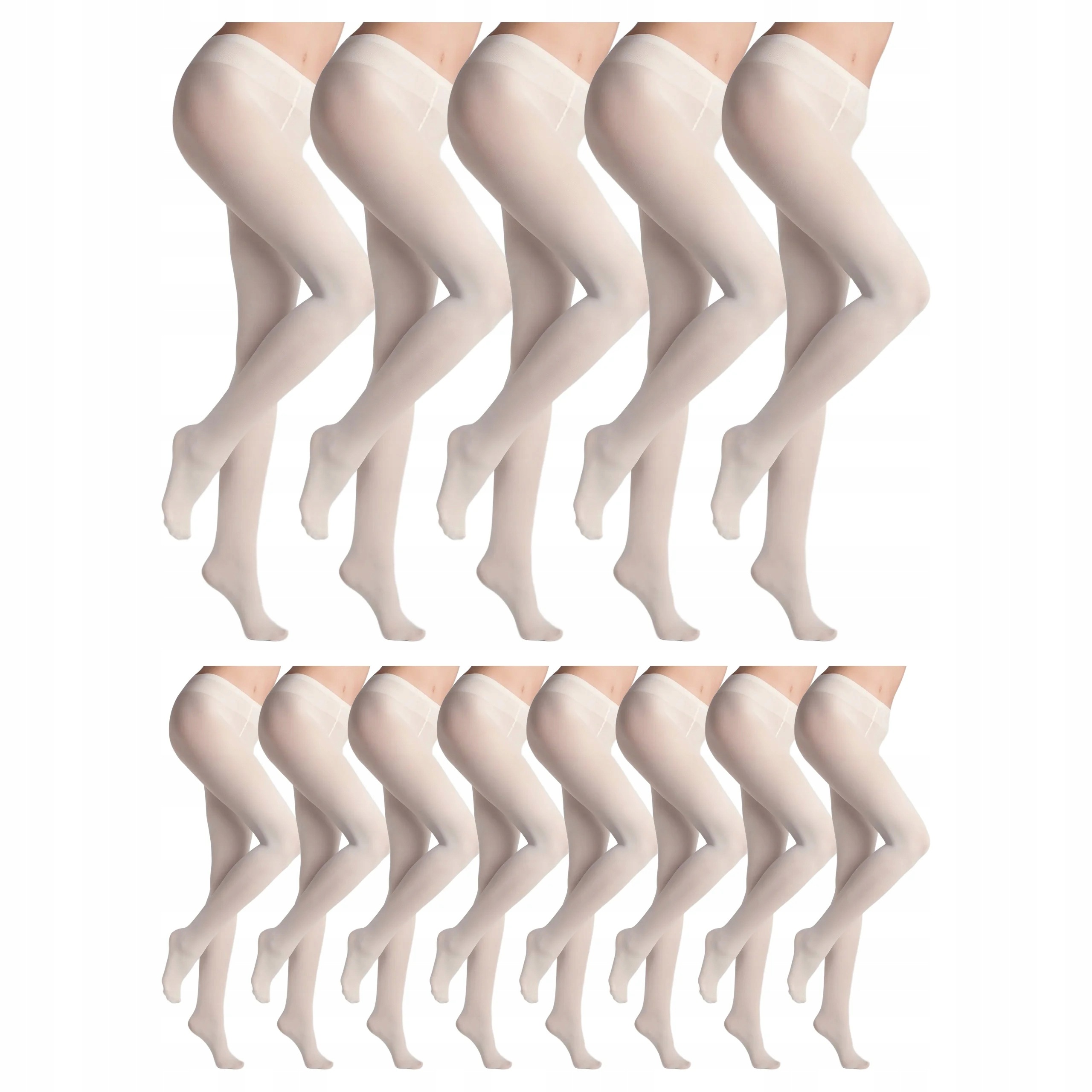 13 x Krycí punčocháče bez kalhotek Micro 60 den Marilyn Creme 4-L