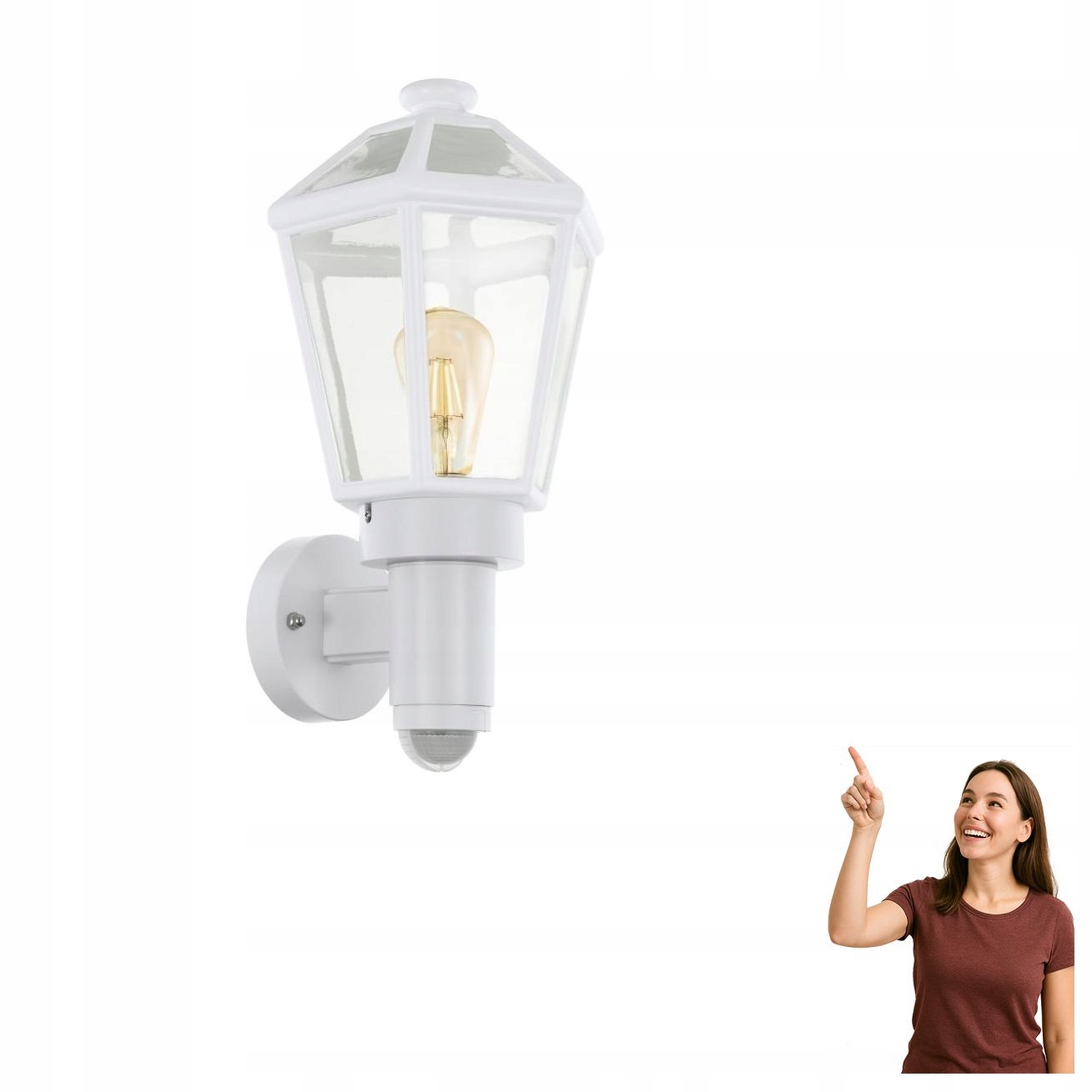 Venkovní nástěnné svítidlo se senzorem Monselice 97256 Eglo