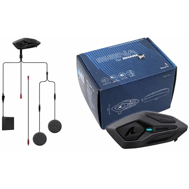 Motocyklový Interkom Sena Pre Prilby Shark Bluetooth, Sada Na 1 Prilbu