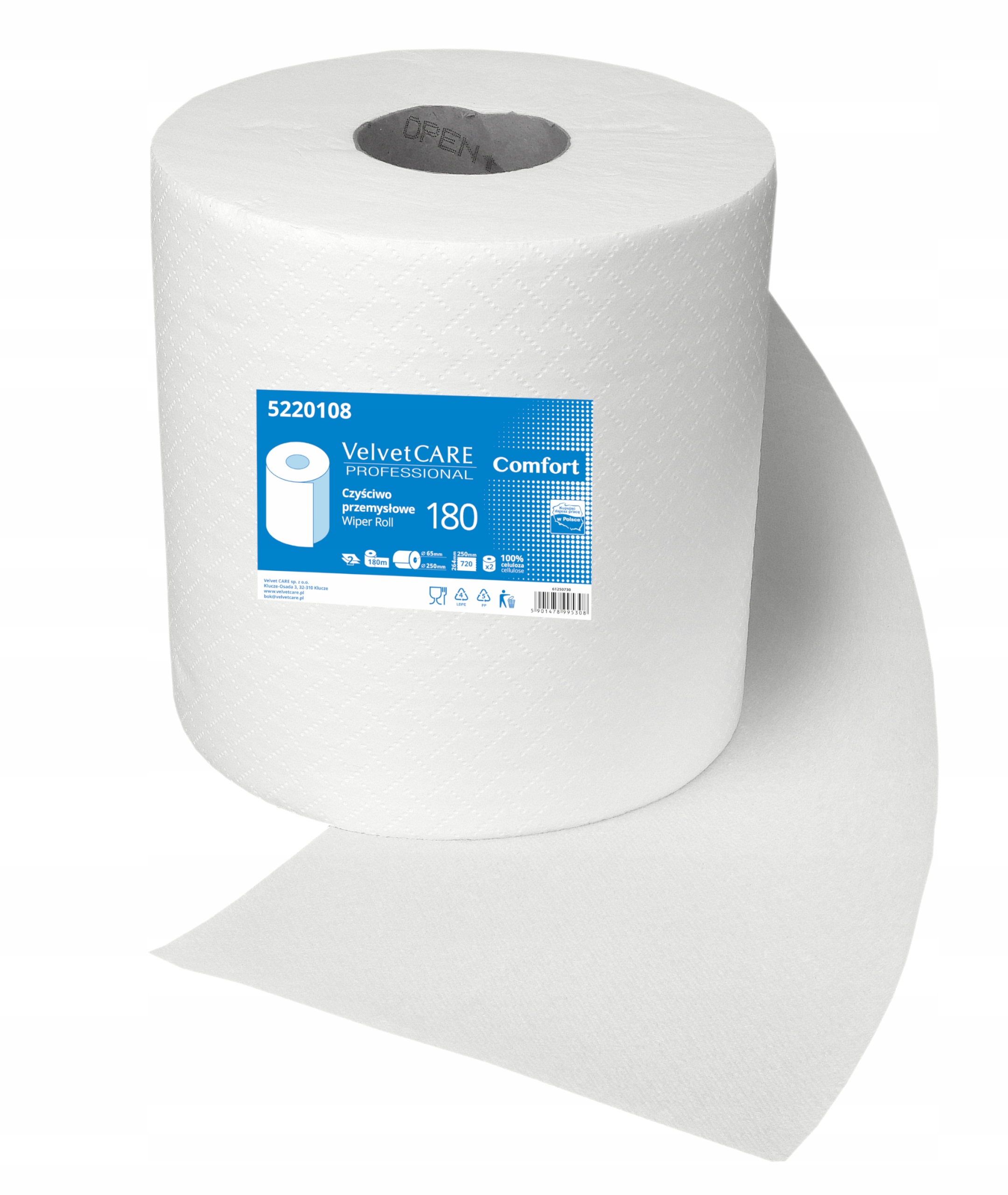 

Ręcznik Papierowy Czyściwo Biały Celuloza 180 M