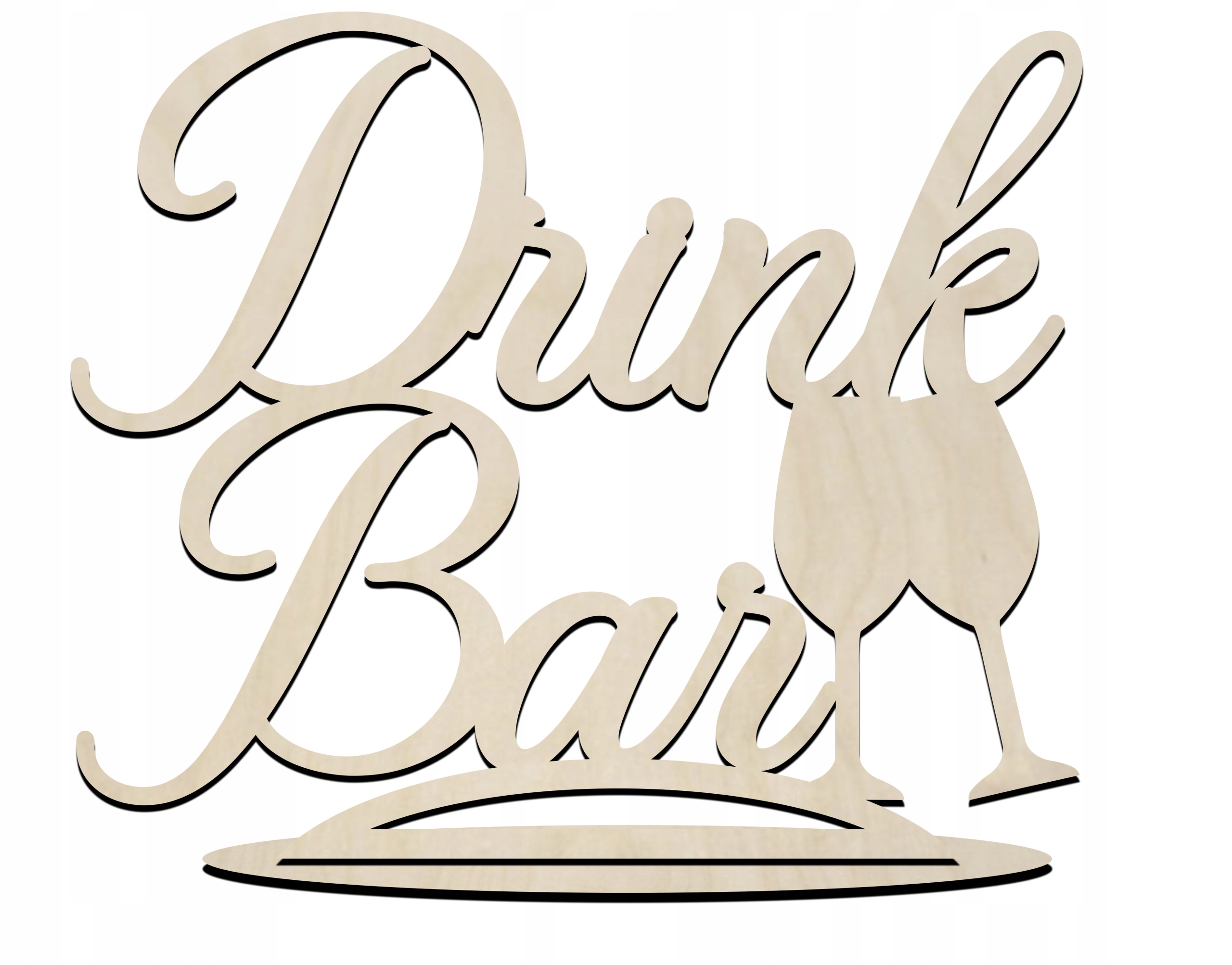 

Drink Bar wesele napis na podstawce drewniany