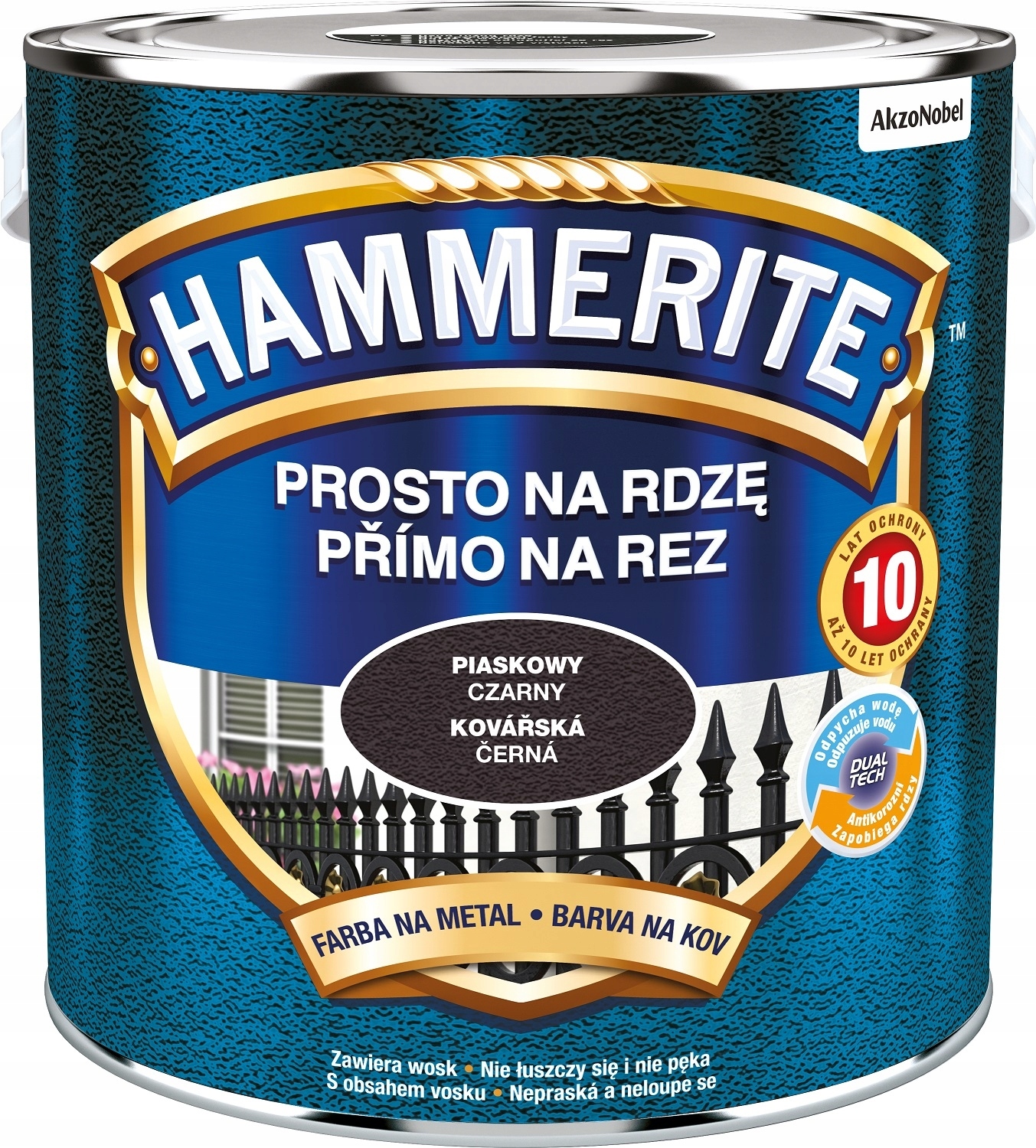 Hammerite Farba Na Rdzę Piaskowy Czarny 2.5L