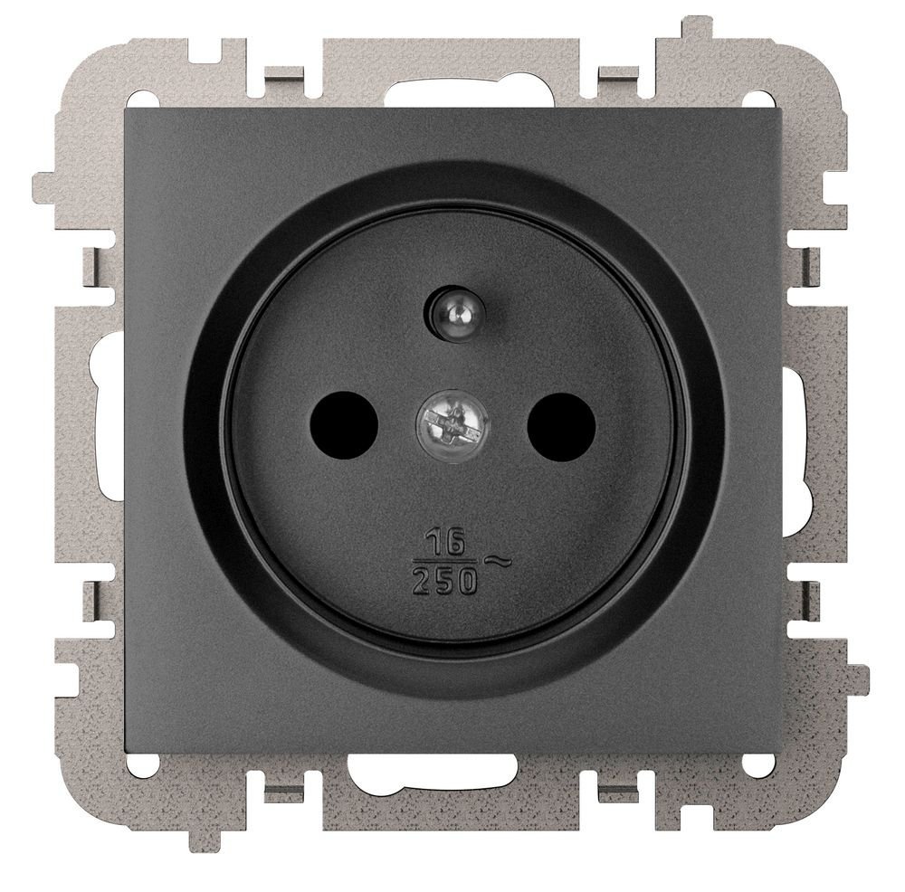 

Vestra Gniazdo z/u IP20 czarne 3833-19