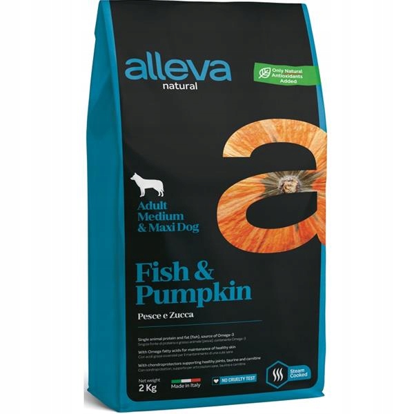 Levně Alleva Natural Dog Dry Adult Fish&Pumpkin Medium/Maxi 2kg