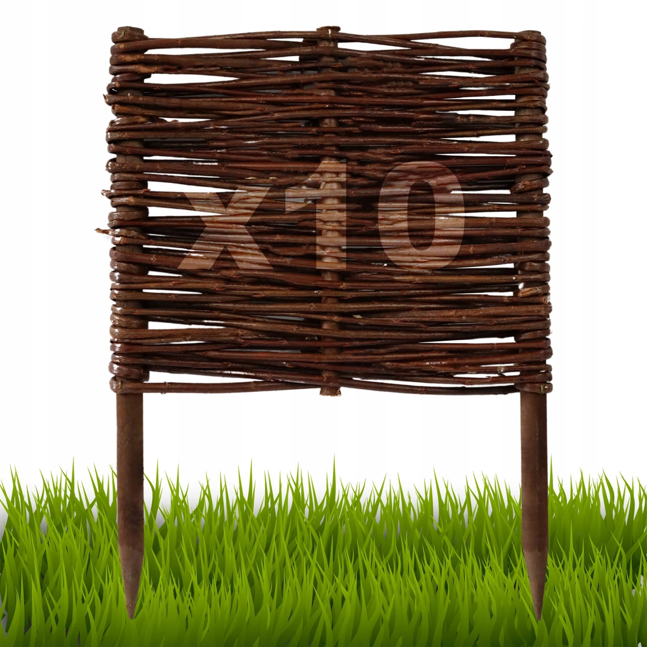 10 kusů Palisáda, plot trávníkový lem 30/30 cm Výrobce