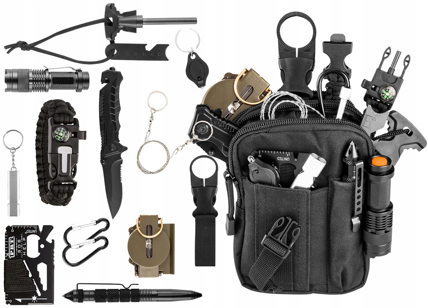 Sada doplňků pro přežití 14v1 v pouzdře Neo