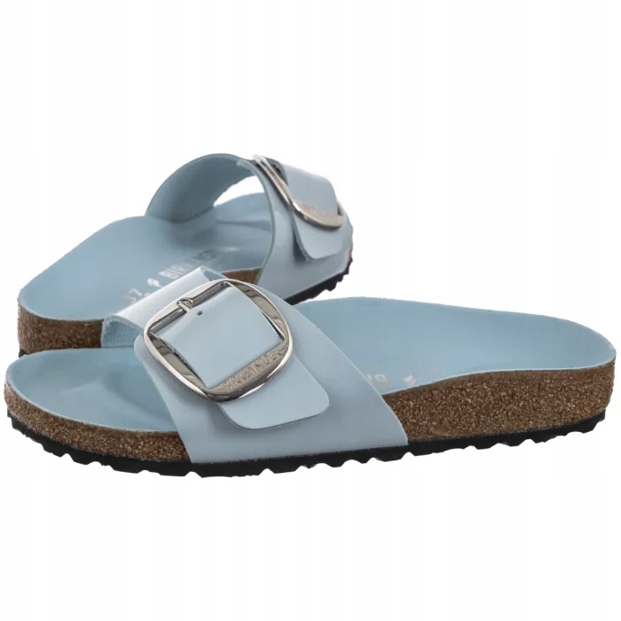 Nazouváky Birkenstock Madrid Big Buckle Baby Blue High Shine 1030364