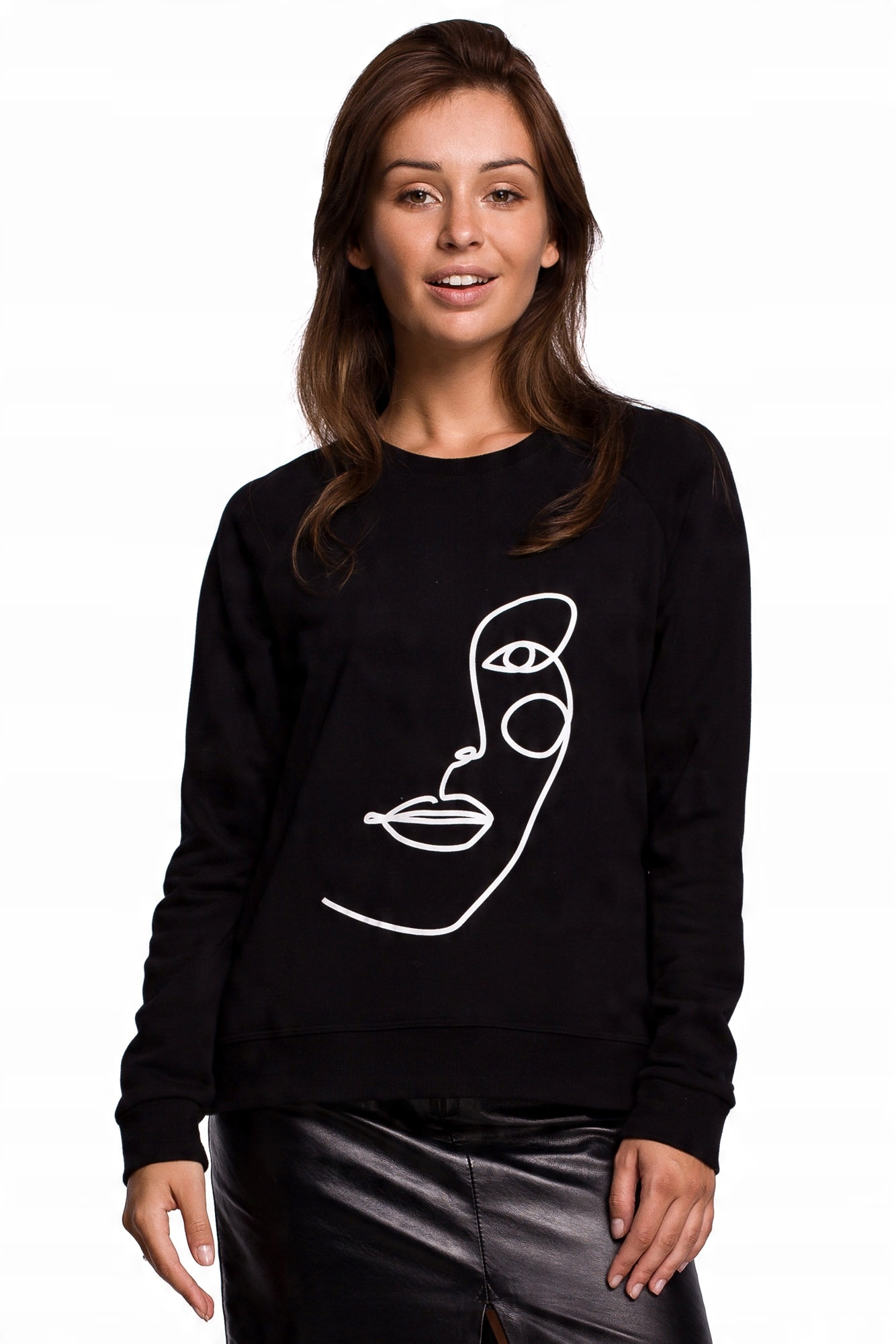 

Be B167 Bluza Z Nadrukiem Czarna (M) Czarny