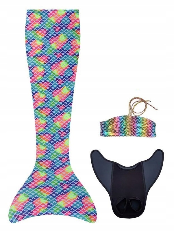 

Ogon Syren Xs Monopłetwa Bikini Strój Dzieci 8-10L