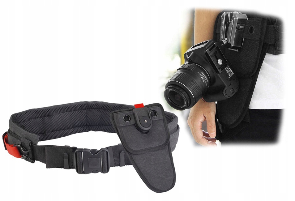 Pásek na bederní pás Klips Držák Upevnění Rychlospojka 1/4 pro fotoaparát Dslr