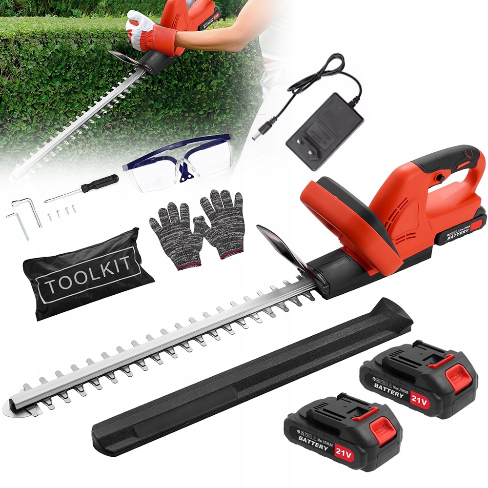 Akumulátorové Nůžky Na Živý Plot Pro Stříhání Keřů 51 cm, 2 Aku