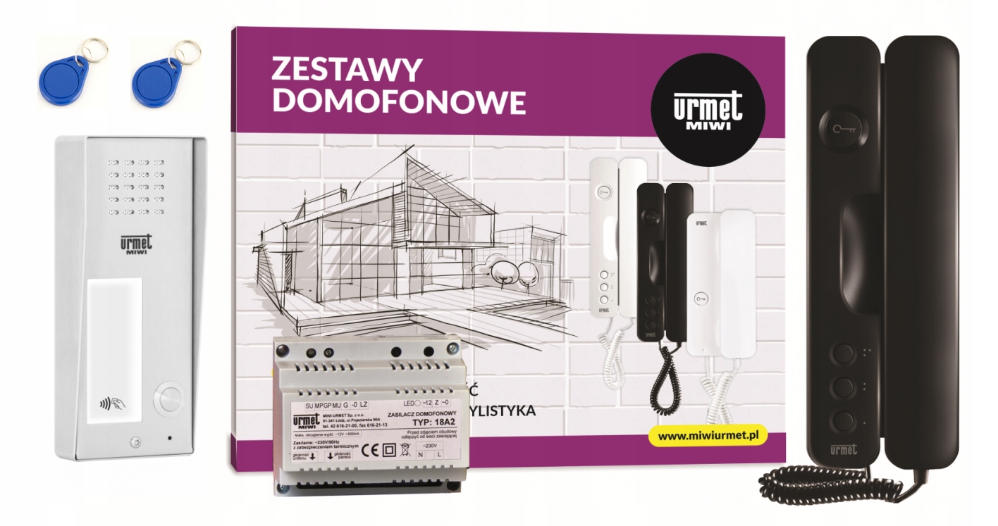Zestaw domofon 1-rodzinny natynk Rfid 6025/441-RFN