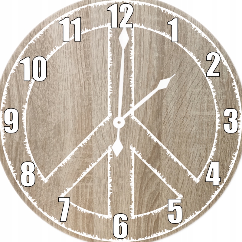 Nástěnné hodiny Dub Sonoma Pacyfka Peace 45 cm