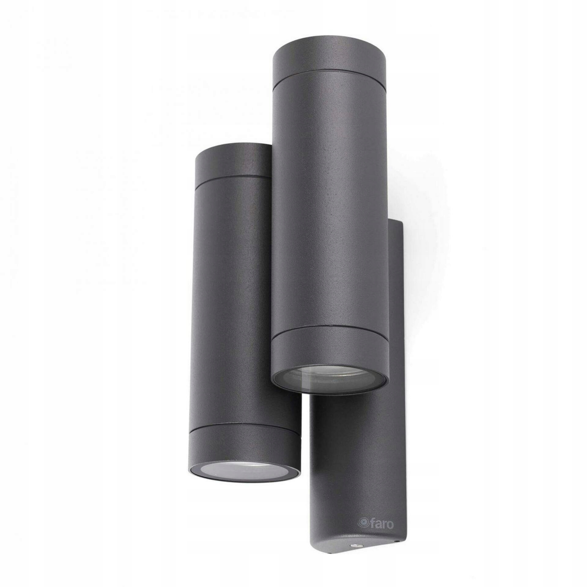 Faro Steps double nástenná lampa, tmavo šedá, 4x GU10, IP44, hliník