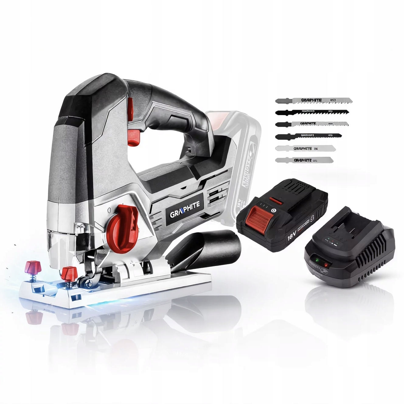 Graphite Pila Akumulátor 4AH Energy+ 18V 58G011 Set Pilové Listy