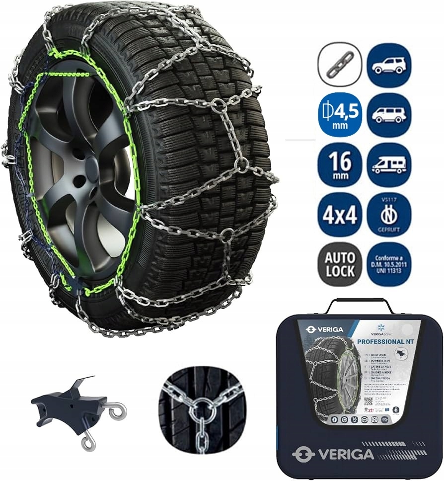Snehové reťaze Veriga Professional Nt 250 Certifikát skupina 250 Kn PN-250