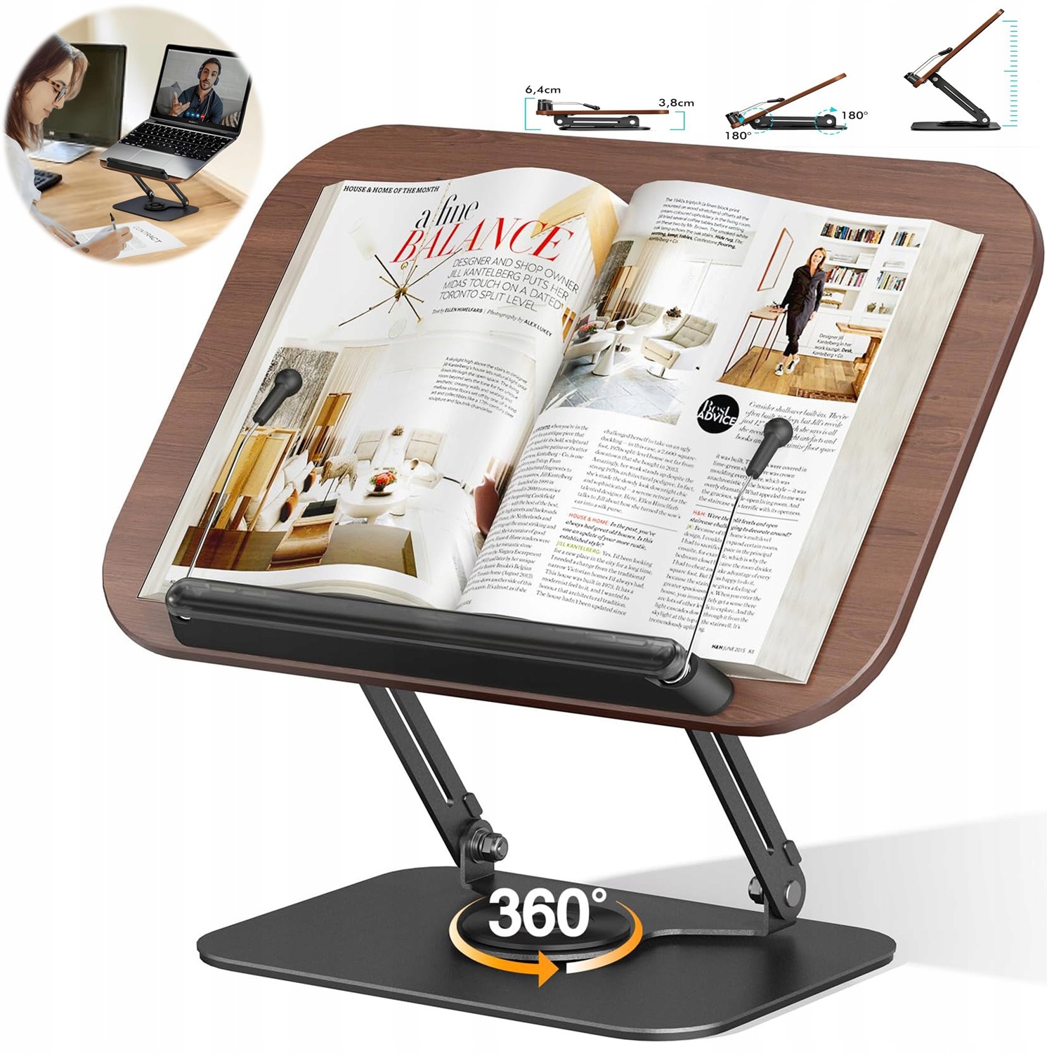 Podstavec Pod Knihu Stojan Podpěra Na Tablet Pro Čtení Nastavitelný